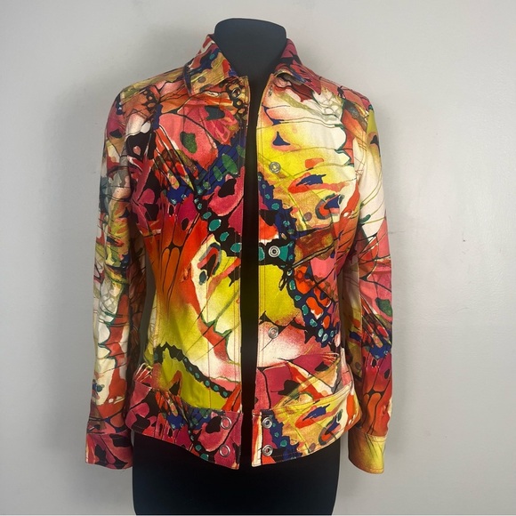 Vintage Chico’s Butterfly Lightweight Jacket Women’s size small-4 / Chico 0 - Picture 4 of 7